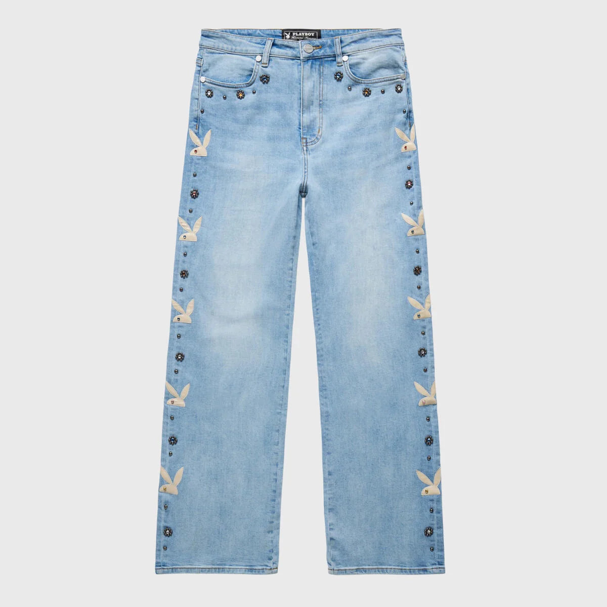 Homme + Femme "Bunny" Denim Jeans - Blue – Token Miami