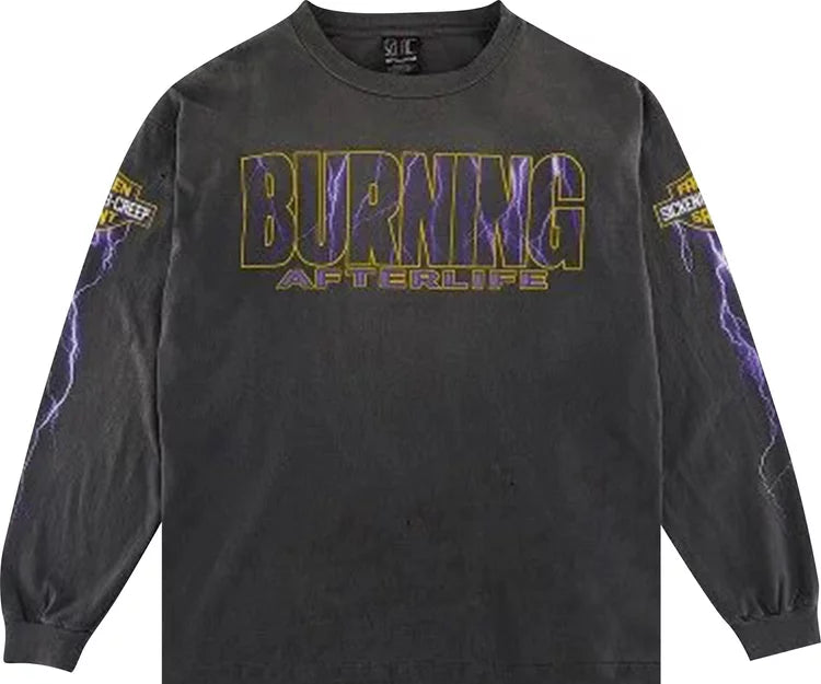 Saint Michael Evil spirit/ burning afterlife LS Tee – Token Miami
