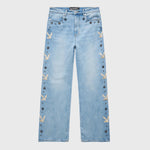 Homme + Femme "Bunny" Denim Jeans - Blue