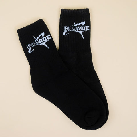 DRY ROT ORBIT CREW SOCKS BLACK