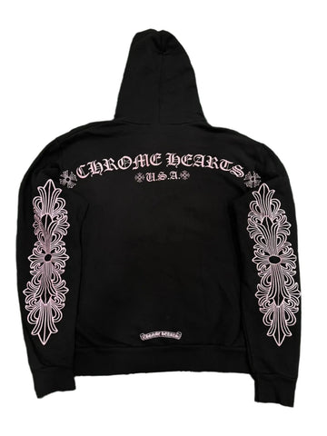 Chrome Hearts Fnf Floral Hoodie Pink