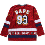 Bape X Mitchell & Ness NHL Florida Panthers Mesh Hockey Jersey L/S Tee Mens