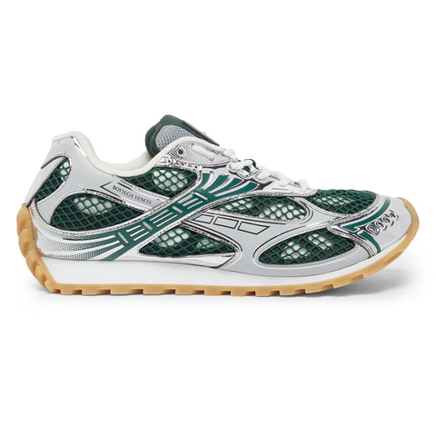 Bottega Veneta Men's Orbit Low-Top Sneakers Billard Silver