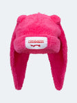 FLUFFY CHUNKY RABBIT BEANIE PINK