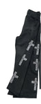 Crossed Up Sweats Black
