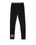 Chrome Hearts Leggings With Gray Multilogo Print White Jacquard