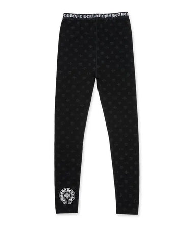 Chrome Hearts Leggings With Gray Multilogo Print White Jacquard