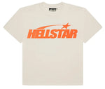 Orange Classic Logo Short Sleeve Tee Shirt White