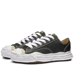 MAISON MIHARA YASUHIRO ORIGINAL SOLE TOE CAP SNEAKER LOW LEATHER Black