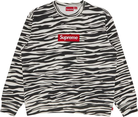 Supreme Box Logo Crewneck 'Zebra'