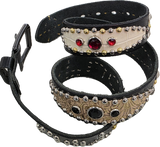 Grave Light Studded Genuine Cow Leather Belt (1 of 1)