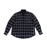 VYBES Rhinestone Plaid Long sleeve Black