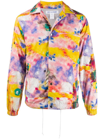 Comme Des Garçons Shirt tie-dye graphic print jacke