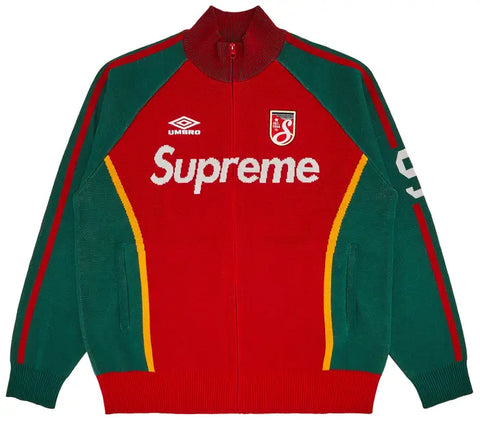 Supreme X Umbro Zip Up Sweater Red