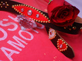 Scarlet Hearts Studded Genuine Cow Leather Belt (1 of 1)