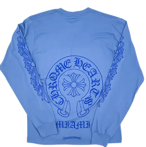 Chrome Hearts MIAMI Exclusive L/S T-shirt Blue