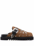 Toga Virilis stud-embellished buckled clogs