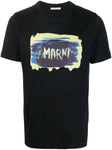 Marni Painted Logo Tee Black