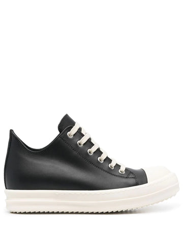 Rick Owens Leather Low Top Black/Milk