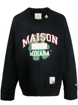 Maison MIHARA YASUHIRO logo-print cotton sweatshirt black