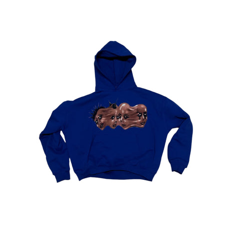 SVENGALIVERSI Blue Disoriented Hoodie