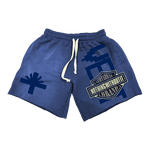Vertabrae Blue Double Emblem Shorts
