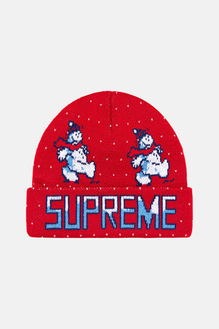 Snowman Red Beanie