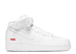 SUPREME X AIR FORCE 1 MID 'BOX LOGO - TRIPLE WHITE'