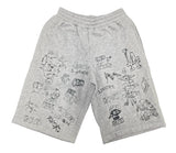 Abominable Graffiti Sweatshorts (Grey)