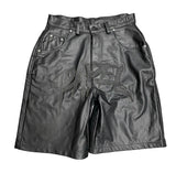 Papel Leather Jorts (Black)