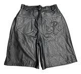 Papel Leather Jorts (Black)