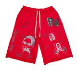 "Say My Name" 3/4 Shorts (Red)