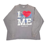 "I HEART ME" L/S (WASHED GREY)