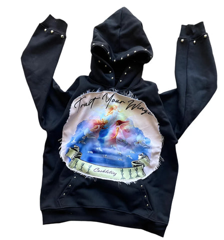 TRUST YOUR WINGS STUDDED PULLOVER