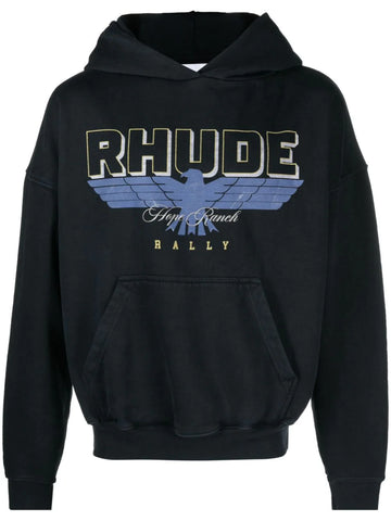 RHUDE Ranch logo-print cotton hoodie