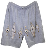 "OWL" STUDDED SWEATSHORTS