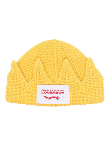 LOVERBOY CHUNKY CROWN BEANIE YELLOW