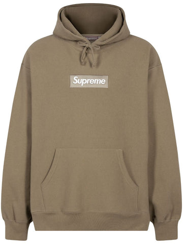 Supreme Box Logo Hooded Sweatshirt Dark Sand