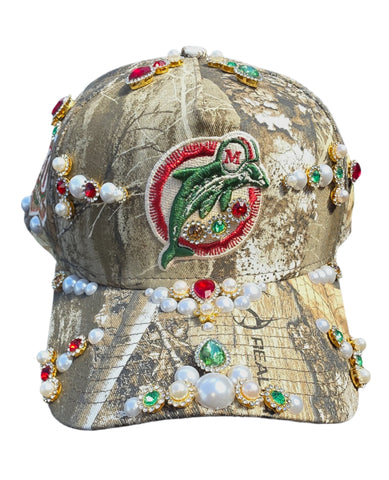 Dolphins Camo Rhinestone Snapback