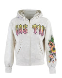 Eastie x POTN Souvenir Zip Hoodie W/Rhinestone Khaki