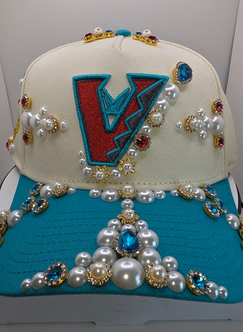 Upside-Down Diamond Back Rhinestone Snapback