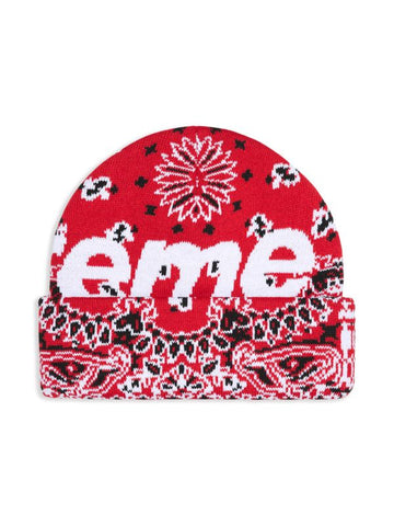 Supreme Bandana Beanie red