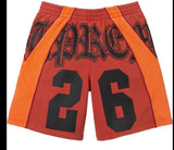 Paneled Sweatshort (Burnt Orange)