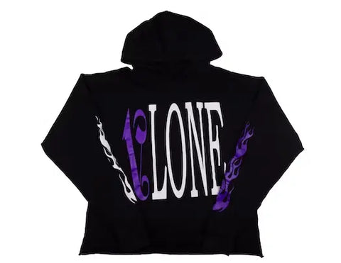 Vlone x Palm Angels Hoodie Black/Purple