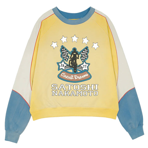 SATOSHI NAKAMOTO CIRCUIT DREAMS CREWNECK