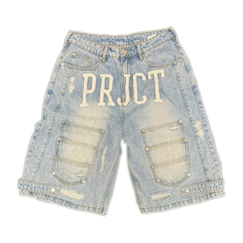 Project Capri Triple Pocket Jorts Blue