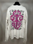 Chrome Hearts Eye Chart Dagger Long Sleeve Shirt White