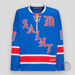 Saint Michael Supernatural Hockey Jersey (Blue)