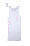 Chrome Hearts Vertical Logo Tank White/Pink