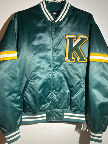 Kith Varsity Bomber Jacket- Green/Forest Green